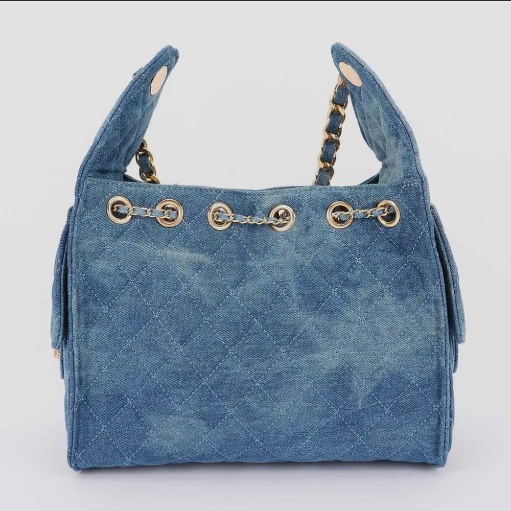 ShopEvelynne Blue Denim Shoulder Bag - Picture 4 of 6